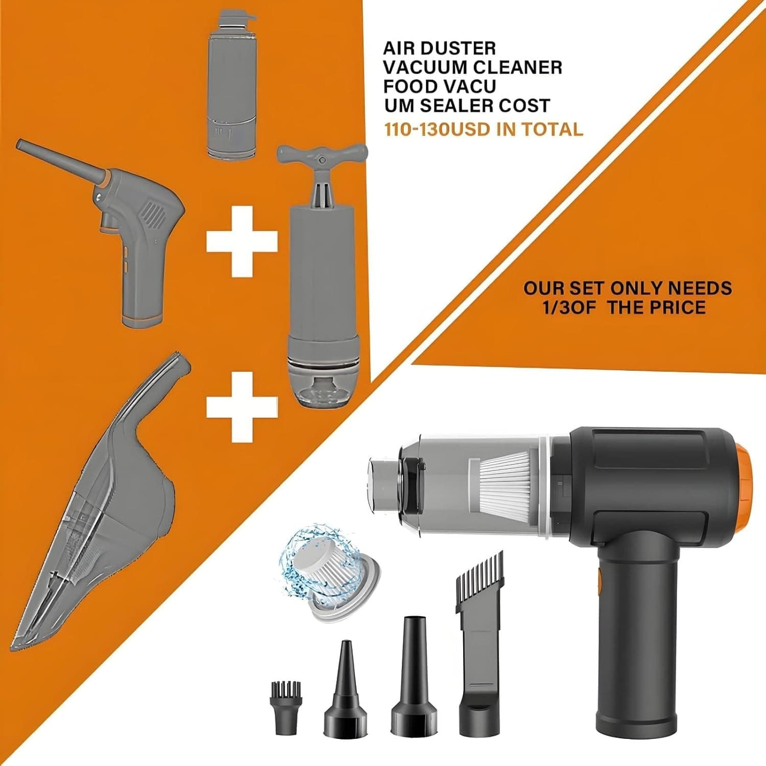 מיני שואב אבק מתאים למקלדת / מחשב / רכב - תמונה 6