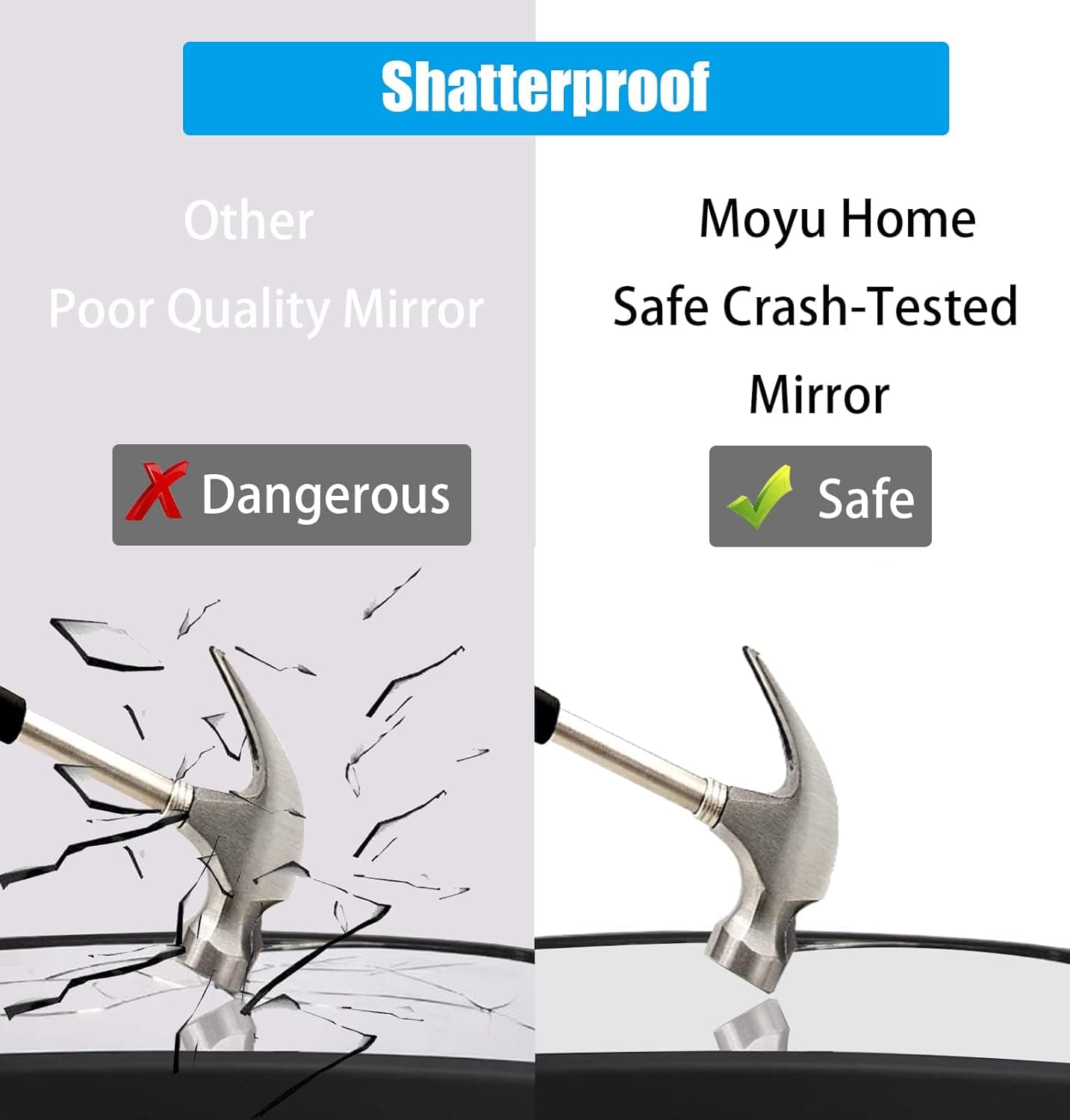 מראה לתינוק לרכב עם תאורה מבית Moyu Home - תמונה 3