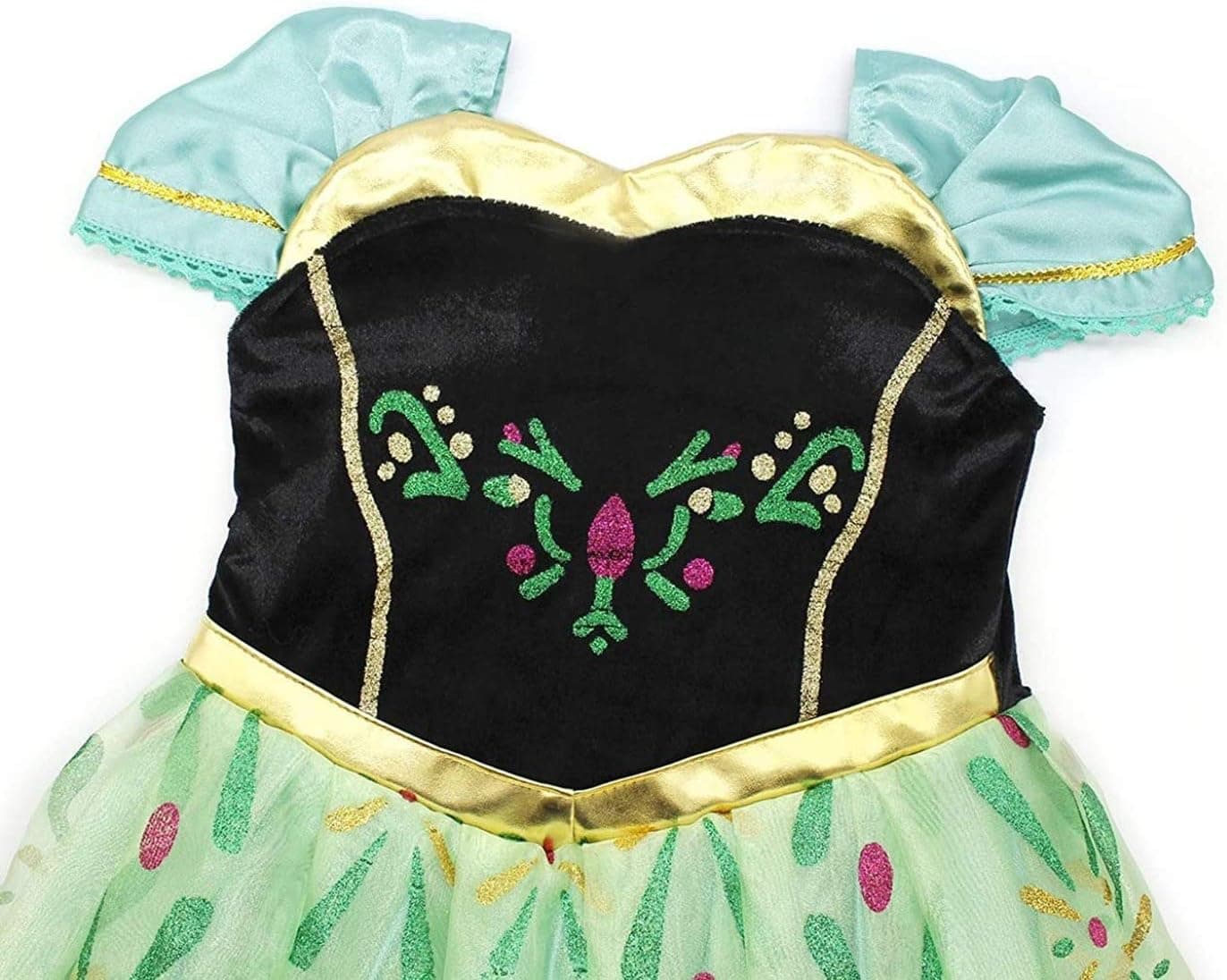 שמלת ריקוד לבנות ירוקה קוספליי תחפושת נסיכה - תמונה 6