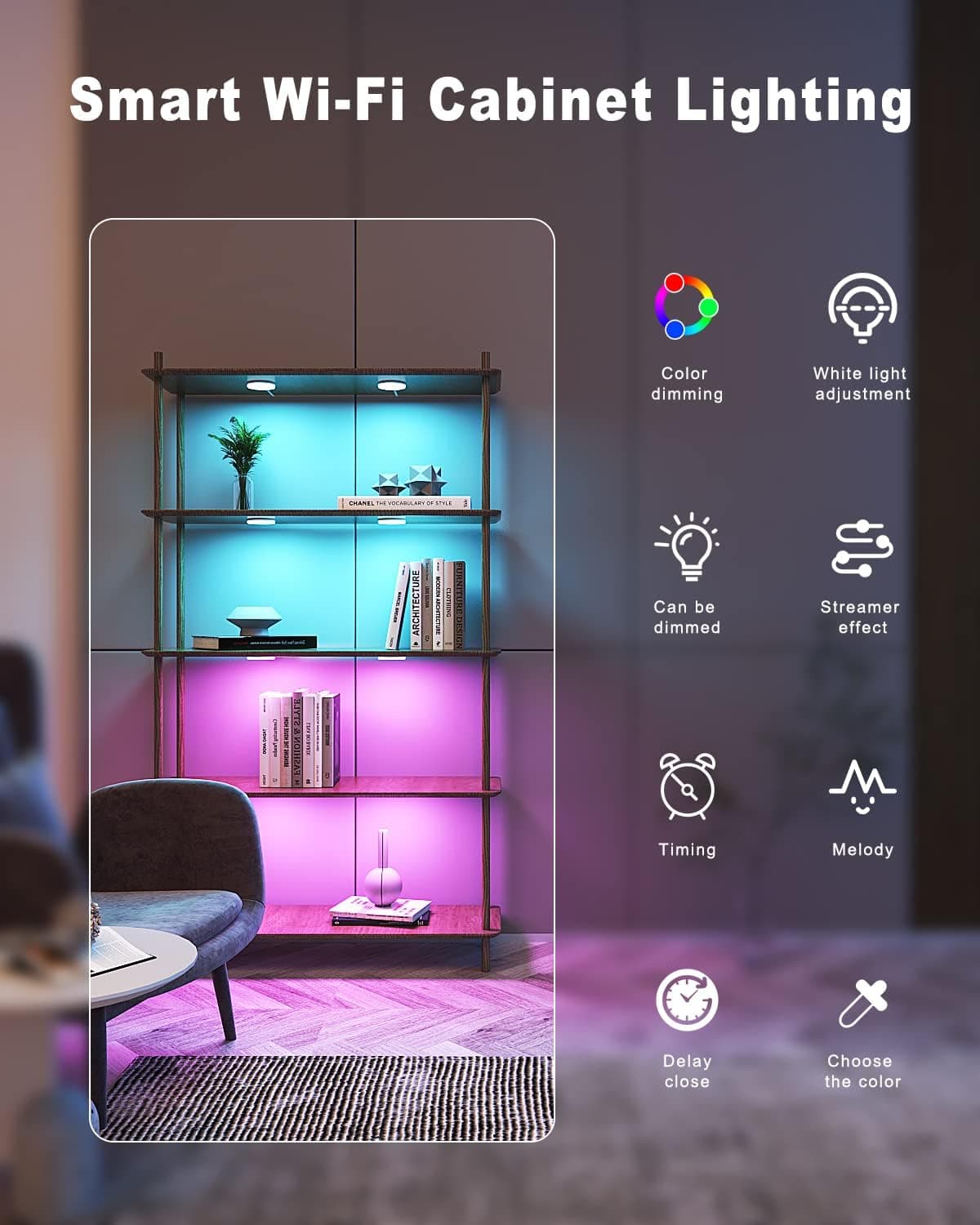 MYPLUS אורות חכמים לארונות ומדפים - תמונה 3