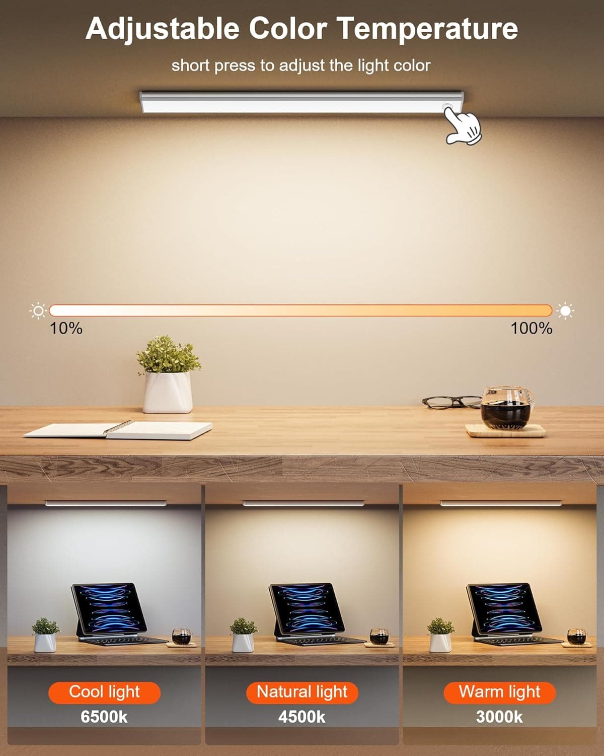 תאורת לד 11.8 אינץ נטענת עם חיישן תנועה - תמונה 5