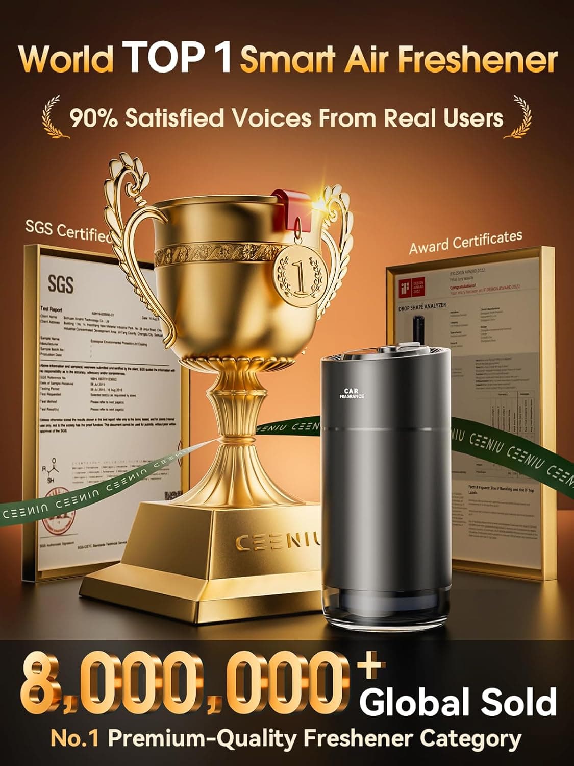 מפיץ ריח חשמלי לרכב ללא רעש - תמונה 3