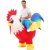 תחפושת מתנפחת של דמות רוכבת על תרנגול מגניב מבית HACOSOON